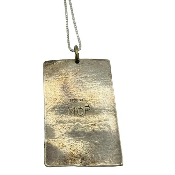 Vintage Sterling Silver 925 Love Always Pendant Necklace Signed MCP 17.4 Grams - Picture 2 of 9